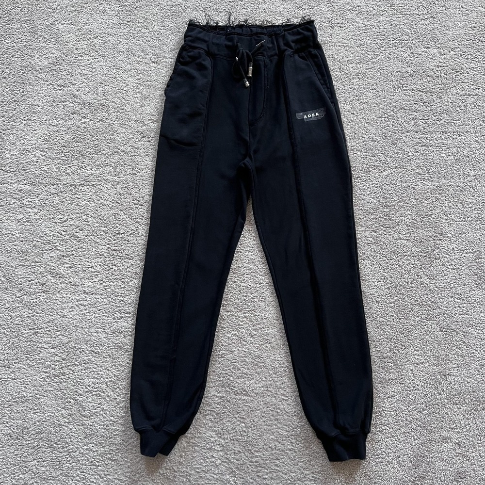 ADER ERROR Duct Tape Sweatpants Size A1 Mens Black Bottoms Drawstring Pull On
